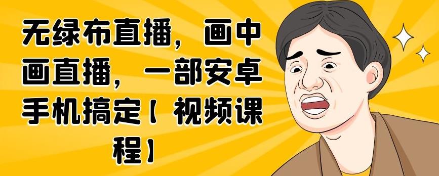 无绿布直播,画中画直播,一部安卓手机搞定【视频课程】网创吧-网创项目资源站-副业项目-创业项目-搞钱项目网创吧
