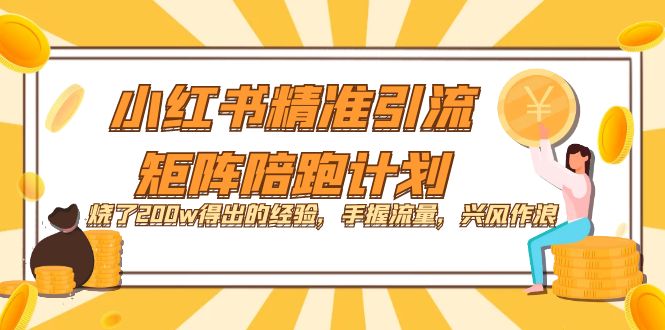 小红书精准引流·矩阵陪跑计划:烧了200w得出的经验,手握流量,兴风作浪!武野创库-网创项目资源站-副业项目-创业项目-搞钱项目武野创库