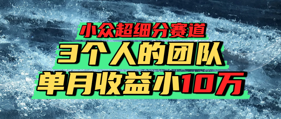 小众超细分赛道,一年百万利润的盘子!网创吧-网创项目资源站-副业项目-创业项目-搞钱项目网创吧