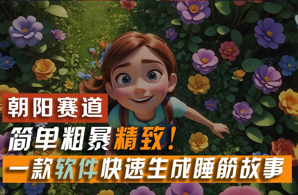 利用一款软件5分钟一条爆款睡前故事，简单粗暴精致！小白月入2w+网创吧-网创项目资源站-副业项目-创业项目-搞钱项目武野创库