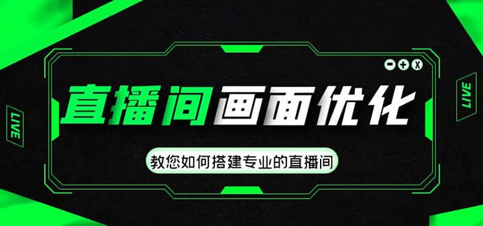 直播间画面优化教程，教您如何搭建专业的直播间网创吧-网创项目资源站-副业项目-创业项目-搞钱项目武野创库