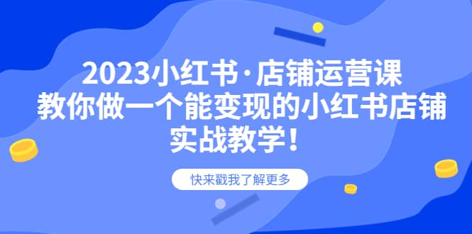 2023小红书·店铺运营课,教你做一个能变现的小红书店铺,20节-实战教学网创吧-网创项目资源站-副业项目-创业项目-搞钱项目网创吧