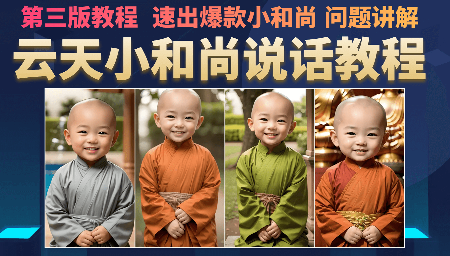 云天小和尚会说话，7天万粉（第3版教程）网创吧-网创项目资源站-副业项目-创业项目-搞钱项目武野创库