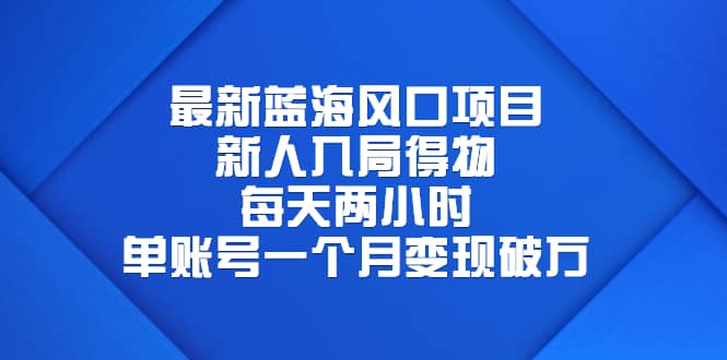最新蓝海风口项目，新人入局得物，每天两小时，单账号一个月变现破万武野创库-网创项目资源站-副业项目-创业项目-搞钱项目武野创库