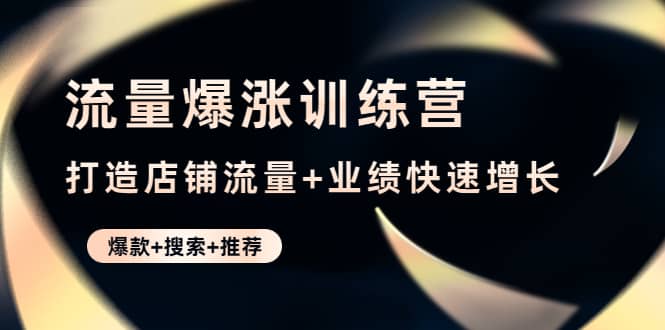 流量爆涨训练营:打造店铺流量+业绩快速增长 (爆款+搜索+推荐)网创吧-网创项目资源站-副业项目-创业项目-搞钱项目网创吧
