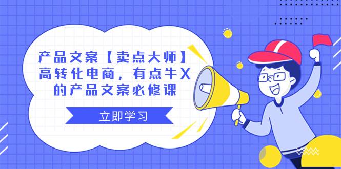 产品文案【卖点大师】高转化电商，有点牛X的 产品文案必修课网创吧-网创项目资源站-副业项目-创业项目-搞钱项目武野创库