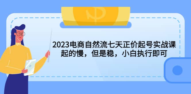 2023电商自然流七天正价起号实战课:起的慢,但是稳,小白执行即可网创吧-网创项目资源站-副业项目-创业项目-搞钱项目网创吧