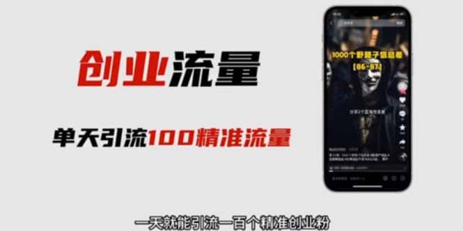 自媒体音频加图文制作视频 一天引流一百个精准创业粉【音频软件+图片素材】武野创库-网创项目资源站-副业项目-创业项目-搞钱项目武野创库
