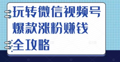 玩转微信视频号爆款涨粉赚钱全攻略,让你快速抓住流量风口,收获红利财富网创吧-网创项目资源站-副业项目-创业项目-搞钱项目网创吧