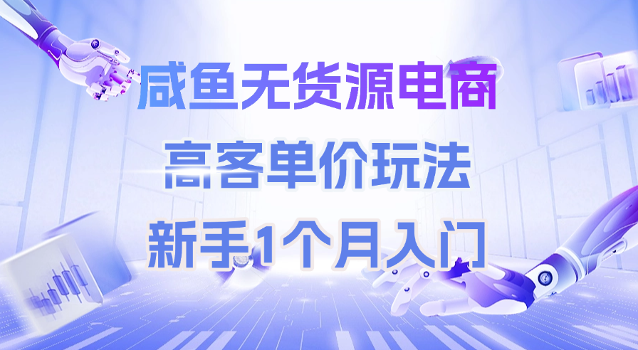 咸鱼无货源电商,高客单价玩法,新手1个月入门网创吧-网创项目资源站-副业项目-创业项目-搞钱项目网创吧