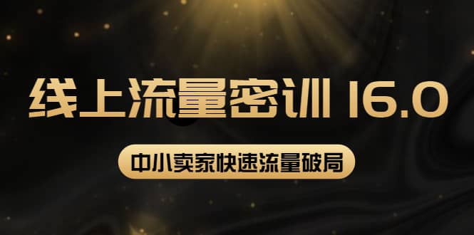 2022秋秋线上流量密训16.0:包含 暴力引流10W+中小卖家流量破局技巧 等等!网创吧-网创项目资源站-副业项目-创业项目-搞钱项目网创吧