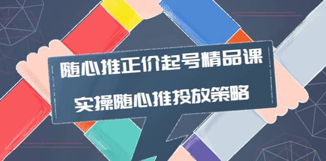 随心推正价起号精品课,实操随心推投放策略(5节课-价值298)武野创库-网创项目资源站-副业项目-创业项目-搞钱项目武野创库