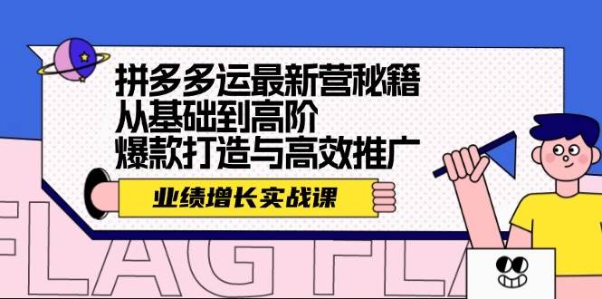 拼多多运最新营秘籍：业绩 增长实战课，从基础到高阶，爆款打造与高效推广武野创库-网创项目资源站-副业项目-创业项目-搞钱项目武野创库