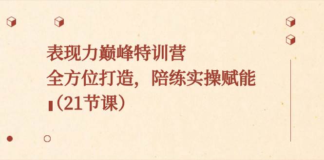 表现力巅峰特训营，全方位打造，陪练实操赋能（21节课）武野创库-网创项目资源站-副业项目-创业项目-搞钱项目武野创库