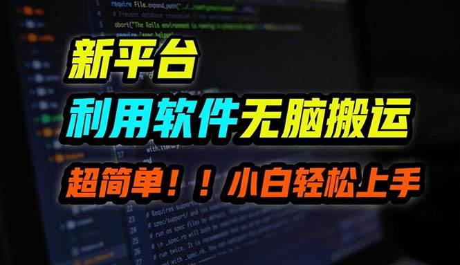 B站平台用软件无脑搬运，月赚10000+，小白也能轻松上手武野创库-网创项目资源站-副业项目-创业项目-搞钱项目武野创库
