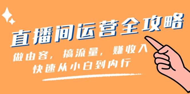 直播间-运营全攻略:做由容,搞流量,赚收入一快速从小白到内行(46节课)网创吧-网创项目资源站-副业项目-创业项目-搞钱项目武野创库