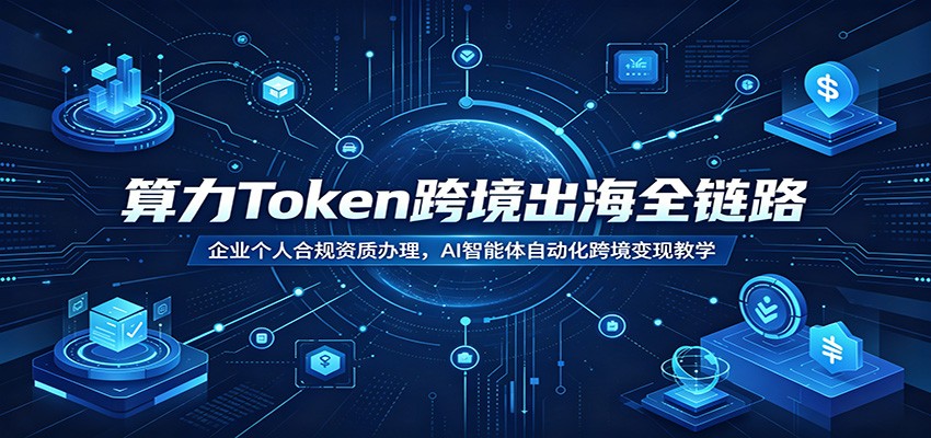 算力Token跨境出海全链路：企业个人合规资质办理，AI智能体自动化跨境变现教学武野创库-网创项目资源站-副业项目-创业项目-搞钱项目野创库