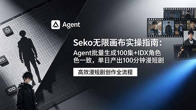 （19006期）Seko无限画布实操指南：Agent批量生成100集+IDX角色一致，单日产出100分钟漫短剧武野创库-网创项目资源站-副业项目-创业项目-搞钱项目野创库