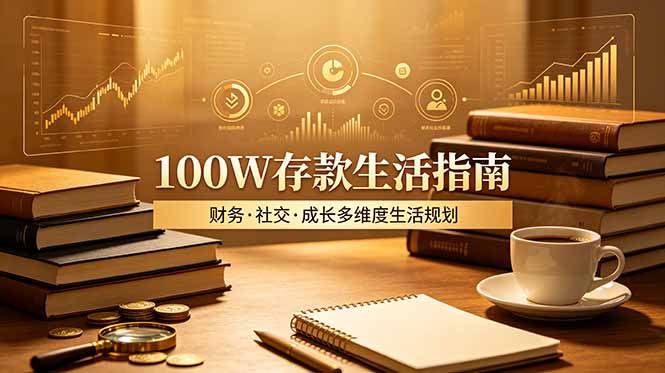 （19121期）付费文章：100W存款生活指南，如何从财务、社交、成长等维度规划自己的生活武野创库-网创项目资源站-副业项目-创业项目-搞钱项目野创库