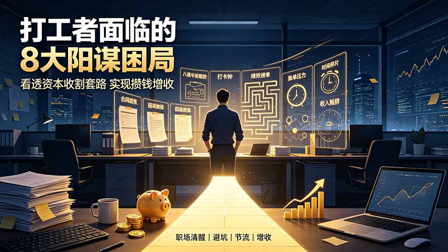 （19448期）付费文章：打工者面临的8大阳谋困局，看透资本收割套路实现攒钱增收武野创库-网创项目资源站-副业项目-创业项目-搞钱项目野创库