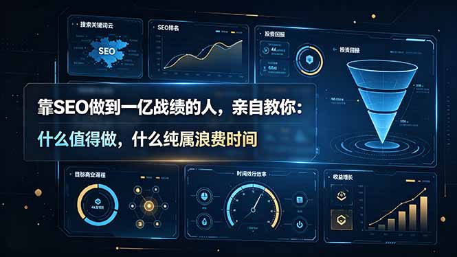 （19197期）靠SEO做到一亿战绩的人，亲自教你：什么值得做，什么纯属浪费时间【原创双语字幕】武野创库-网创项目资源站-副业项目-创业项目-搞钱项目野创库
