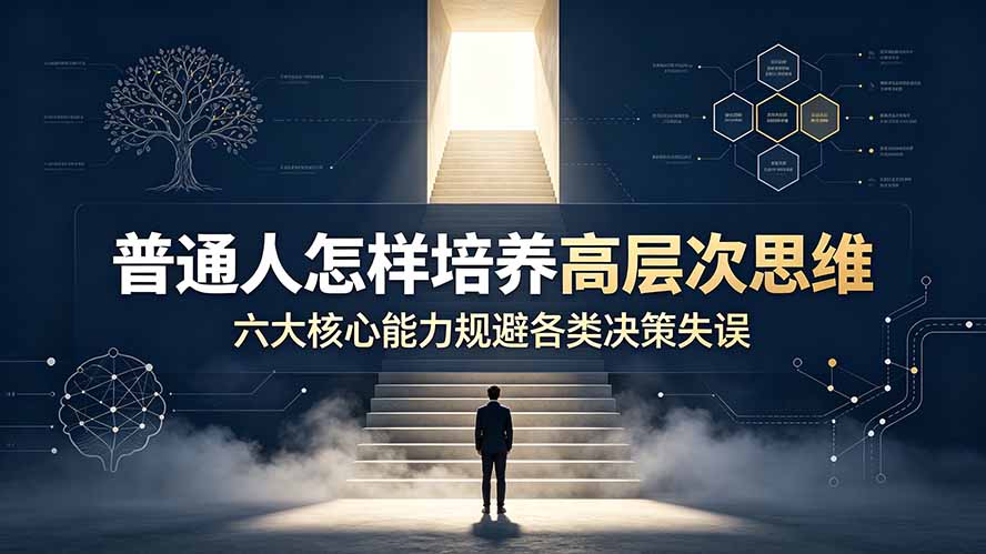 (19479期)付费文章:普通人怎样培养高层次思维,六大核心能力规避各类决策失误武野创库-网创项目资源站-副业项目-创业项目-搞钱项目野创库