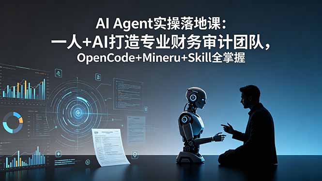 （19037期）AI Agent实操落地课：一人+AI打造专业财务审计团队，OpenCode+Mineru+Skill全掌握武野创库-网创项目资源站-副业项目-创业项目-搞钱项目野创库