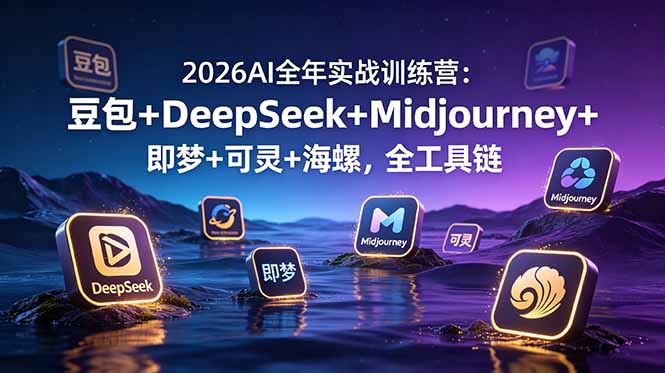 （19038期）2026AI全年实战训练营：豆包+DeepSeek+Midjourney+即梦+可灵+海螺，全工具链武野创库-网创项目资源站-副业项目-创业项目-搞钱项目野创库