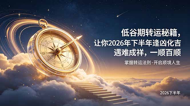 （19024期）付费文章：低谷期转运秘籍，让你2026年下半年逢凶化吉，遇难成祥，一顺百顺。武野创库-网创项目资源站-副业项目-创业项目-搞钱项目野创库