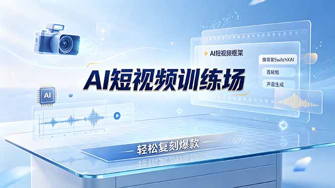 （19137期）老陈AI短视频训练场：AI短视频框架+换背景SwitchXAI+首尾帧+声音生成，轻松复刻爆款武野创库-网创项目资源站-副业项目-创业项目-搞钱项目野创库