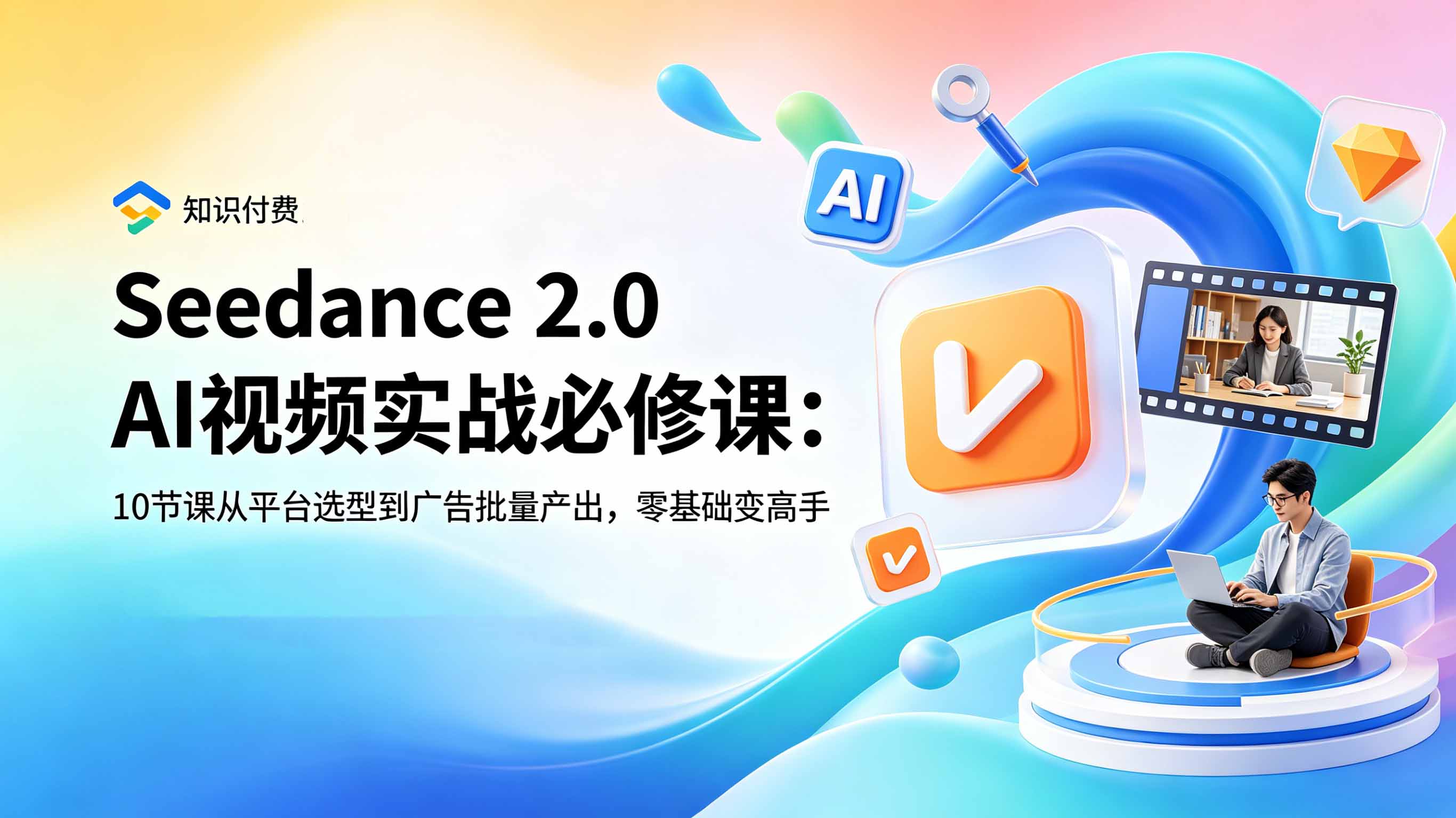 （18998期）Seedance 2.0 AI视频实战必修课：10节课从平台选型到广告批量产出，零基础变高手武野创库-网创项目资源站-副业项目-创业项目-搞钱项目野创库