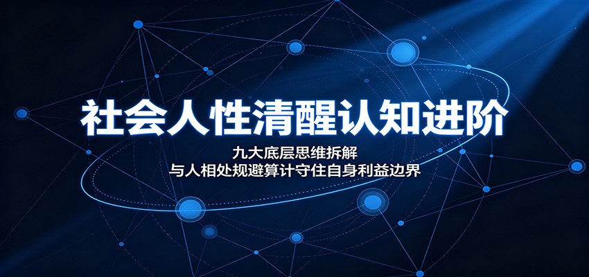 社会人性清醒认知进阶：九大底层思维拆解，与人相处规避算计守住自身利益边界武野创库-网创项目资源站-副业项目-创业项目-搞钱项目野创库