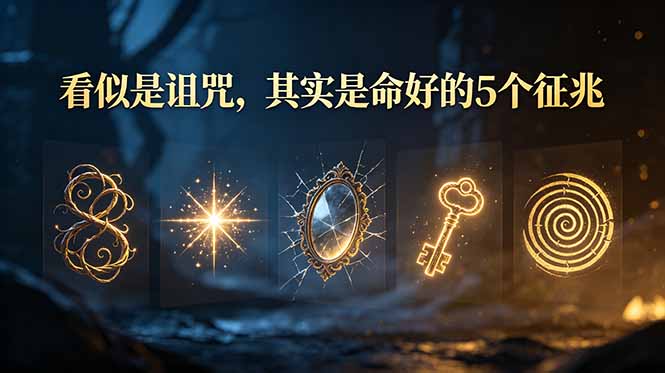 （19089期）付费文章：看似是诅咒，其实是命好的5个征兆武野创库-网创项目资源站-副业项目-创业项目-搞钱项目野创库