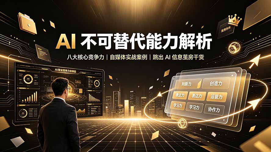 （19344期）付费文章：AI 不可替代能力解析▸八大核心竞争力｜自媒体实战案例｜跳出 AI 信息茧房干货武野创库-网创项目资源站-副业项目-创业项目-搞钱项目野创库