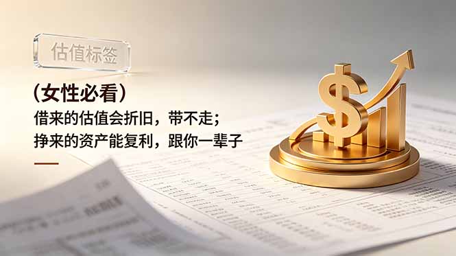 （19043期）付费文章：（女性必看）借来的估值会折旧，带不走；挣来的资产能复利，跟你一辈子武野创库-网创项目资源站-副业项目-创业项目-搞钱项目野创库