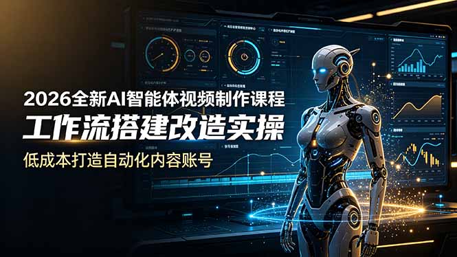 （19127期）2026全新AI Codex智能体视频制作课程，工作流搭建改造实操，低成本打造自动化内容账号武野创库-网创项目资源站-副业项目-创业项目-搞钱项目野创库