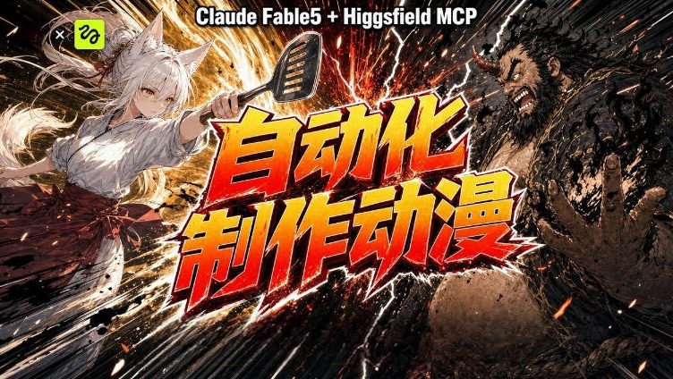 （19477期）AI自动化动漫制作！Claude Fable 5接入Higgsfield MCP，直接生成完整创意内容武野创库-网创项目资源站-副业项目-创业项目-搞钱项目野创库