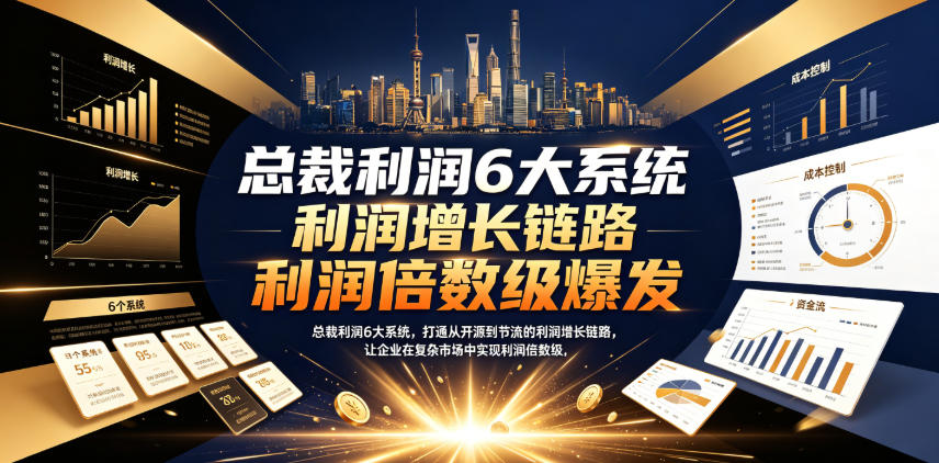 总裁利润6大系统，打通从开源到节流的利润增长链路，让企业在复杂市场中实现利润倍数级爆发武野创库-网创项目资源站-副业项目-创业项目-搞钱项目野创库