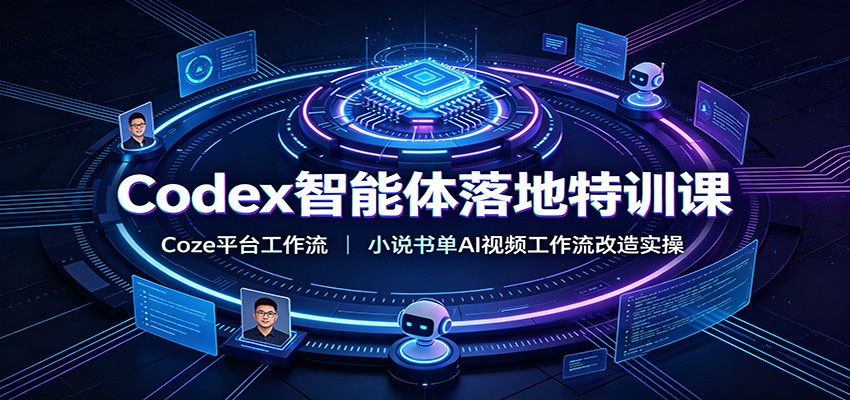 Codex智能体落地特训课：Coze平台工作流，小说书单AI视频工作流改造实操武野创库-网创项目资源站-副业项目-创业项目-搞钱项目野创库