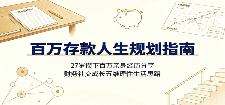百万存款人生规划指南：27岁攒下百万亲身经历分享，财务社交成长五维理性生活思路武野创库-网创项目资源站-副业项目-创业项目-搞钱项目野创库