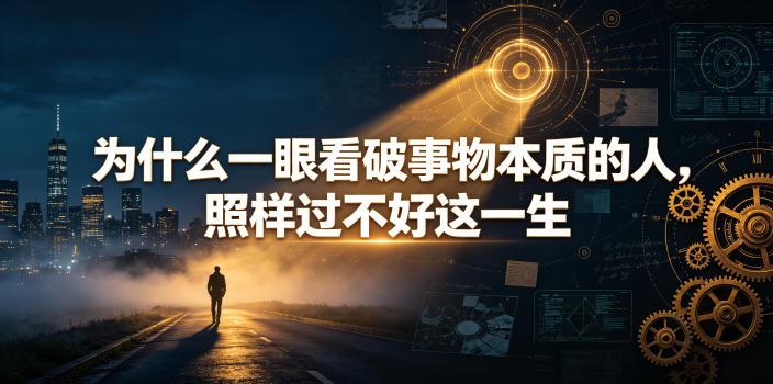 付费文章：为什么一眼看破事物本质的人，照样过不好这一生武野创库-网创项目资源站-副业项目-创业项目-搞钱项目野创库
