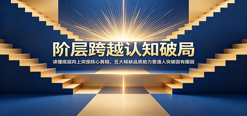 阶层跨越认知破局：读懂底层向上突围核心真相，五大稀缺品质助力普通人突破固有圈层武野创库-网创项目资源站-副业项目-创业项目-搞钱项目野创库