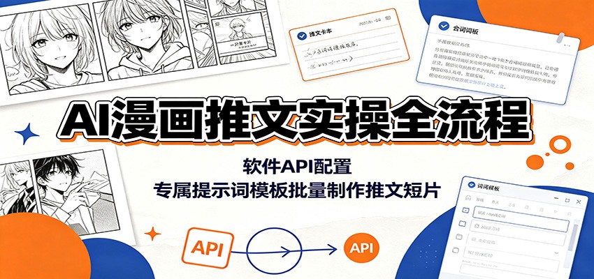 AI漫画推文实操全流程：软件API配置，专属提示词模板批量制作推文短片武野创库-网创项目资源站-副业项目-创业项目-搞钱项目野创库