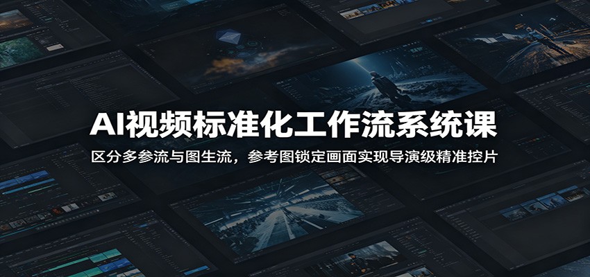 AI视频标准化工作流系统课：区分多参流与图生流，参考图锁定画面实现导演级精准控片武野创库-网创项目资源站-副业项目-创业项目-搞钱项目野创库