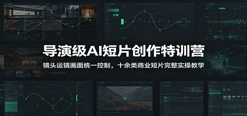 导演级AI短片创作特训营：镜头运镜画面统一控制，十余类商业短片完整实操教学（更新）武野创库-网创项目资源站-副业项目-创业项目-搞钱项目野创库