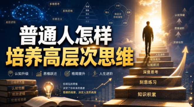 付费文章：普通人怎样培养高层次思维武野创库-网创项目资源站-副业项目-创业项目-搞钱项目野创库
