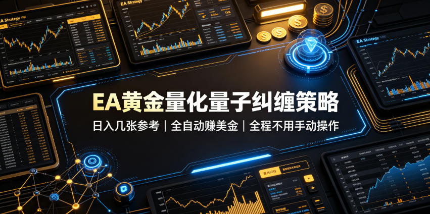 EA黄金量化量子纠缠策略，日入几张，全自动賺美金，全程不用手动操作！【揭秘】武野创库-网创项目资源站-副业项目-创业项目-搞钱项目野创库