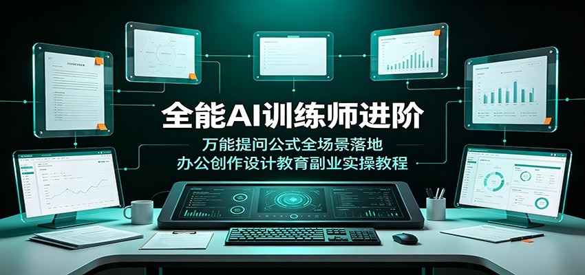 全能AI训练师进阶：万能提问公式全场景落地，办公创作设计教育副业实操教程武野创库-网创项目资源站-副业项目-创业项目-搞钱项目野创库