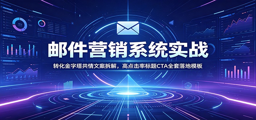 邮件营销系统实战：转化金字塔共情文案拆解，高点击率标题CTA全套落地模板武野创库-网创项目资源站-副业项目-创业项目-搞钱项目野创库