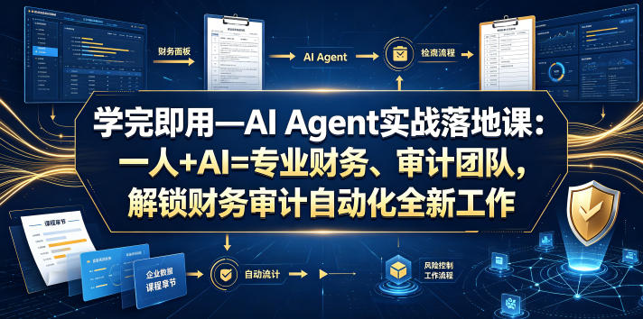 学完即用—AI Agent实战落地课：一人+AI=专业财务、审计团队，解锁财务审计自动化全新工作模式武野创库-网创项目资源站-副业项目-创业项目-搞钱项目野创库